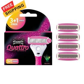 70011420 Wilkinson Sword Quattro Razor Baldes For Women. 1 Count Pack Of