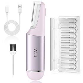 G3-purple Wlu Dermaplane Razor Purple With 10 Replaceable Blades Sonic Dermaplaning Tool Women