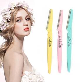 Woohoo Tattoo 740224453618 6 Razors Eyebrow Razor Hair Shaver Trimmer Pink Purple Turquoise