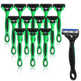 Fob-wovnet-0431 Wovnet 12 Pcs Disposable Mens Razors - 3 Blade Sensitive Head For Travel And Gifts