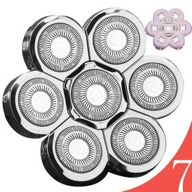B0b9gmslc5 Wyklaus 7 Blade Head Shaver Replacement Heads - Compatible With Many Electric