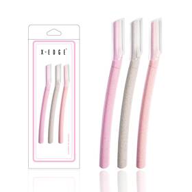 X-ht01-pk-3pc X-edge Eyebrow Razor - 3pc Dermaplane For Women Face Eco-friendly Biodegrada