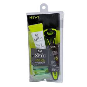 Xfit 675690610183 Travel Grooming Kit With Razor 2 Cartridges And Shaving Gel Pack