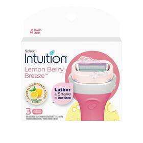 Xfquij Lemon1pack Chlife Schick Intuition Lemon Renewing Moisture Women Razor 3 Count Pack Of 1