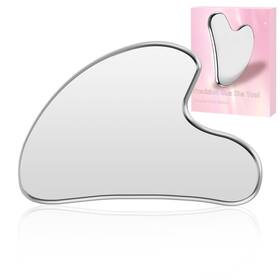 Ydajiuri 715968899053 Stainless Steel Gua Sha Facial Tool Metal Guasha For Face And Body Silver