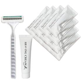 Yumcute Home 313046373367 50 Pack Shave Kit In Bulk 3 Blades Disposable Razor With Protective Cap 12