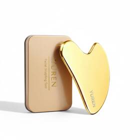 Rc-01 Yuren Lymphatic Drainage Face Tool Stainless Steel Gua Sha For Os Gold