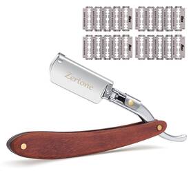 At-sr002 Zertone Straight Razors For Men Natural Wood Scale With 20 Double Edge At-sr002 Zertone Straight Razors For Men Natural Wood Scale With 20 Double Edge