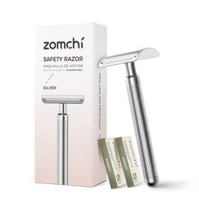Zomchi 195893534913 Double Edge Safety Razor For Men And 1 Count Pack Of Noble Silver