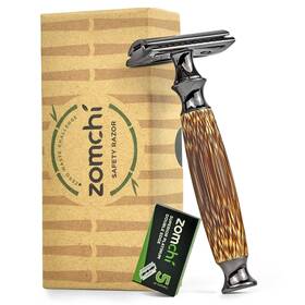 Rz-001 Zomchi Double Edge Safety Razor For Men Or Women Eco With Natural Bamboo Hand