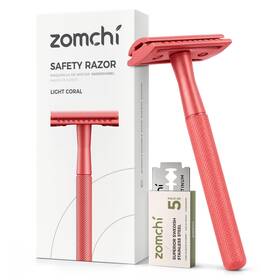 Rz-011 Zomchi Single Blade Double Edged 1 Count Pack Of Light Coral Razor
