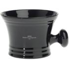 Zqe3198 Porcelain Shaving Soap Bowl With Handle Black 797142367527
