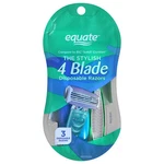 Equate Women's The Stylish 4 Blade Disposable Razors For Sensitive Skin 3 Count. Fixed Price $12.33.