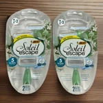 2X Bic Disposable Razors Soleil Escape Jasmine & Eucalyptus Handles 5 Blade 2CT. Fixed Price $6.99.
