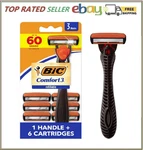 Bic Comfort 3 Hybrid Men's Disposable Razor Blades 6 Cartridges 1 Handle. Fixed Price $9.46.