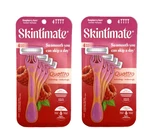 Skintimate Raspberry Rain Disposable Razors For Women - 4 COUNT/2 Pack. Fixed Price $10.00.