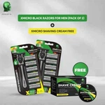 Xmicro Black Razors For Men (pack Of 2) + Shaving Cream Free. Fixed Price $23.99.