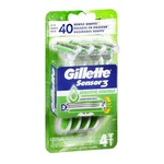 SENSOR3 Disposable Razors Sensitive 4 Each By Gillette. Fixed Price $13.21.
