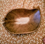 Hand Carved Wooden Buffalo Shaped Serving Bowl Rustic Primitive. Fixed Price $14.95.