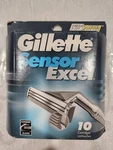 Gillette Sensor Excel 10 Cartridges Made In Brazil Year 2000 Fresh Better Shave. Fixed Price $34.98.