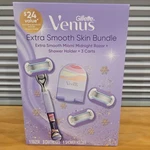 Gillette Venus Miami Midnight Extra Smooth Razor HANDLE,3 Refills & Holder. Fixed Price $10.99.