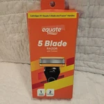 Equate Men's 5-BLADE Razor With Trimmer And 2 Cartridge Refills, Black Fast Ship. Fixed Price $8.50.
