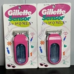Gillette Sensor For Women Refillable Razor Shaver Handle Pink Blue New Lot Of 2. Fixed Price $99.99.