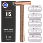 Henson Shaving Razor Copper Double Edge Safety 5 Spare Blades 30 Angled. Fixed Price $119.99.