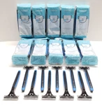 X100 Premium Disposable Twin Blade Razor - Lube Strip Pivot Head Rubber Grip. Fixed Price $21.99.