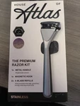 House Of Atlas The Premium Razor Kit, 1 Handle + Hook 2 Refills, Gunmetal. Fixed Price $11.89.