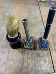 Gillette Razor F4 Black Handle Art Of Shaving Badger Brush Ceramic. Fixed Price $27.36.