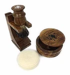 Gbs Premium Men's Wood Shaving Set W/ Gift Box. Fixed Price $38.99.