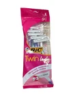 Bic Twin Lady Disposable Razors Pack Of 5 Sensitive Skin Chrome Blades. Fixed Price $11.86.