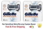 8 Gillette Skinguard Razor Blades Refills Cartridges Sensitive Fit Fusion 4. Fixed Price $25.99.