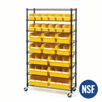 New Business Seville Classics 24-BIN Rack With Wheels Garage Office Rec Room. Fixed Price $269.99.