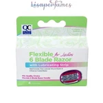 Quality Choice Flexible 6 Blade Razor With Lubricating Strip Ladies 4 Cartridges. Fixed Price $5.95.
