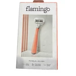 Flamingo Razor - Pomelo And Silver Women's Shaving Kit Sealed. Fixed Price $11.40.