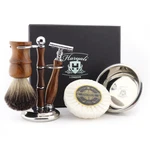 Double Edge Safety Razor Wooden Shaving Set Badger Hair Brush Best Gift. Fixed Price $54.99.
