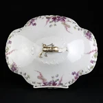Haviland Limoges Violets & Astible Oval Vegetable Bowl Lid Only, Blank 9 Sch 443. Fixed Price $12.50.