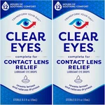 Clear Eyes Drops, Contact Lens Multi-action RELIEF,2 Count 0.5FL. Fixed Price $27.99.