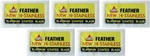 50X Feather Double Edge Razor Blades Platinum Coated Hi-stainless Steel Japan Ma. Fixed Price $17.49.