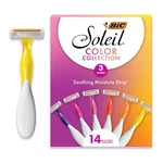 Bic Soleil 3 Colors Women's Disposable Razors With Aloe Vera And Vitamin Lubri. Fixed Price $30.80.