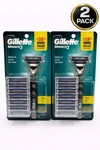 (2 Pack) Gillette MACH3 Men Razor + 10 Cartridge Blades Refills M4. Fixed Price $39.99.