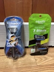 Equate The Stylish 3 Blade Disposable Razors For Men & Eclipse Triple. Fixed Price $12.95.