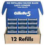 GILLETTE5 Mens Razor Blade Refills, 12 Count, Lubrastrip More Comfortable. Fixed Price $60.95.