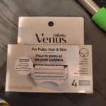 Gillette Venus For Pubic Hair And Skin Razor Blade Refills Count 91407240. Fixed Price $10.99.