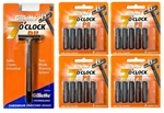 Gillette 7 O'clock Trac Ii Razor Handle Clean Shaving With 20 Cartridges. Fixed Price $21.59.