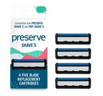Preserve Five Blade Replacement Cartridges, Wave Edition, For Shave 5 Recycled. Fixed Price $21.96.