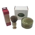 Colonel Conk Onyx 2 Pc Luxury Shave Set Bowl W/lid Best Badger Brush New Vtg. Fixed Price $98.50.