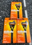 Brand New - (lot Of 3) Gillette Fusion 5 Razor W/ 2 Cartridges Sale !!. Fixed Price $25.00.